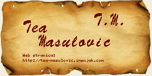 Tea Mašulović vizit kartica